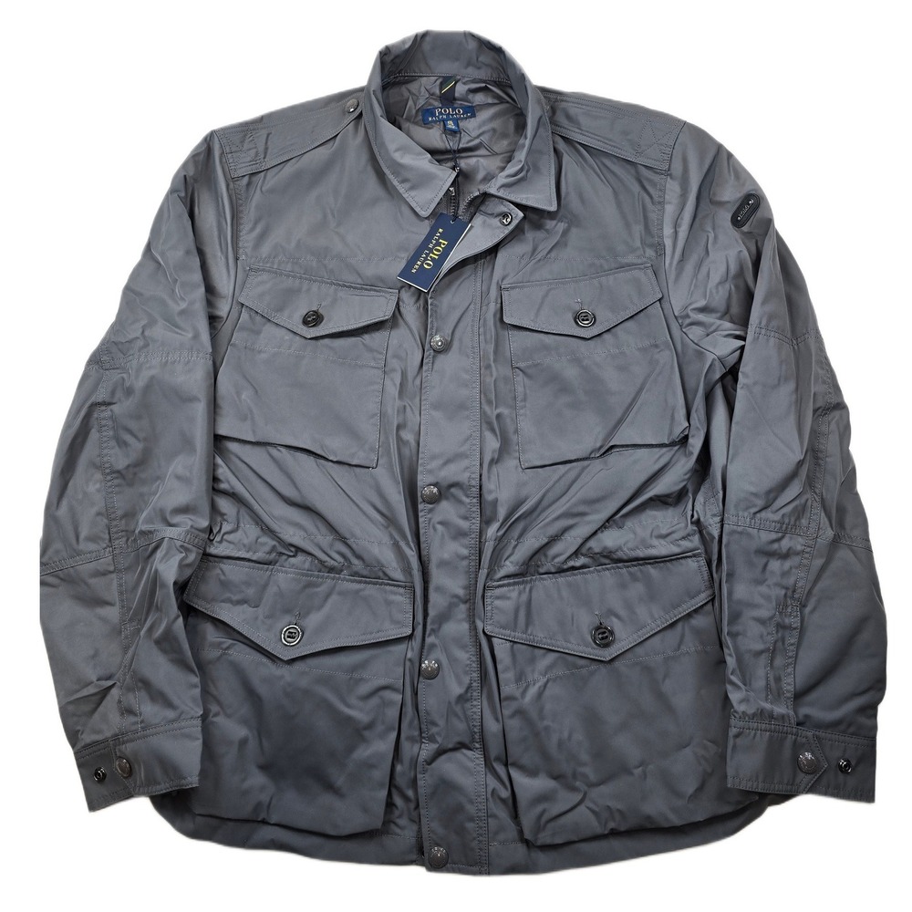 Polo Ralph Lauren Four-Pocket Oxford Utility Jacket Men 2XL Combat Grey $398 NEW